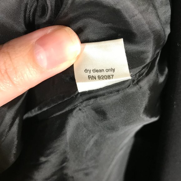 Saks Fifth Avenue Black Label Black Military Style Button Down Blazer Jacket - Picture 6 of 10